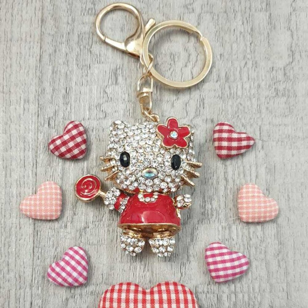 Hello Kitty Key Chain Key Ring Girls Women Handbag Pendant Sarnio Accessory Gift